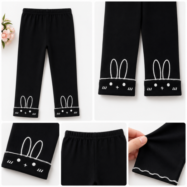 Girl's Black Leggings