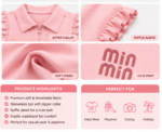 Girl's Pink Sleeveless Ruffled 2 Piece Set - Image 2