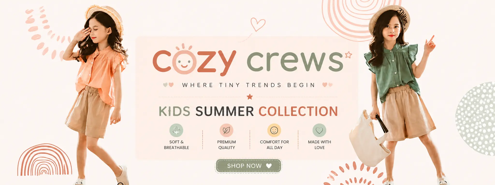 Cozy crews kids summer collection