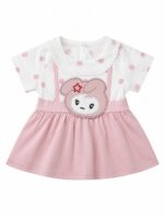 Girls' Pink Cartoon Character Frock